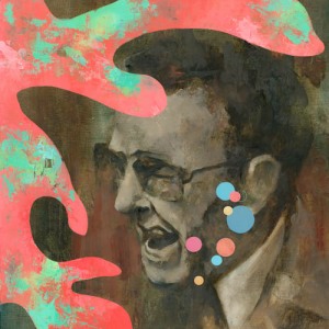 Ed Shaughnessy by Clemente Botelho, acrylic & oil on paper 15" x 15" $450